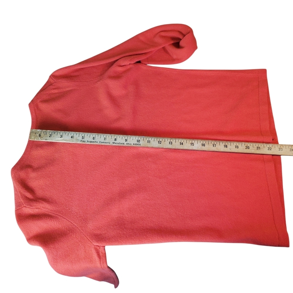 Pure Collection 100% Cashmere Women's Bright Coral Cardigan. 8/10. #0179 - Picture 9 of 10